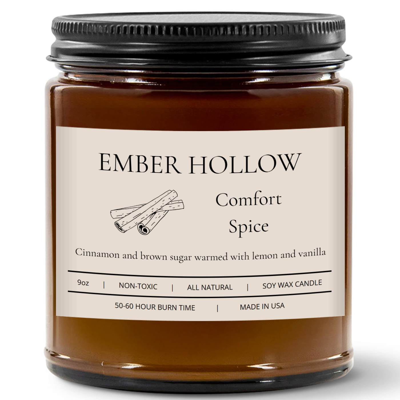 Comfort Spice – Hand-Poured 100% Soy Wax Candle (Home Collection)