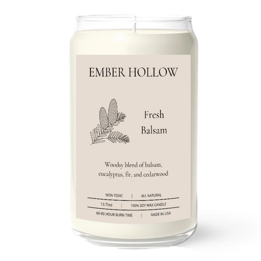 Fresh Balsam – Hand-Poured 100% Soy Wax Candle (Spa Collection) 13.75oz