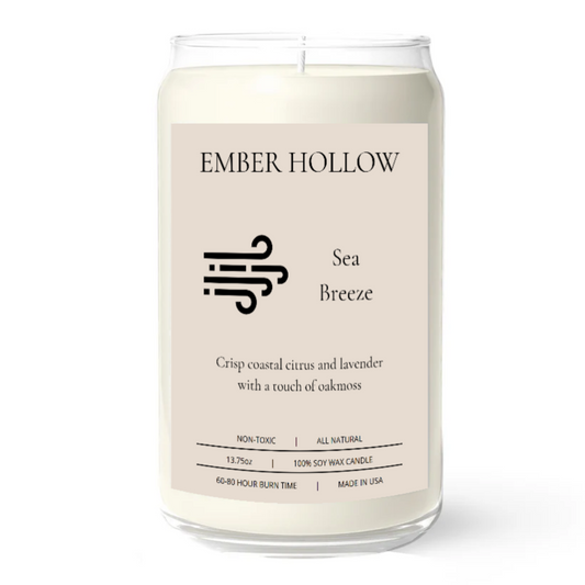 Sea Breeze – Hand-Poured 100% Soy Wax Candle (Spa Collection) 13.75oz